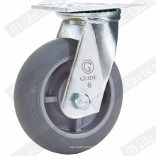 Roulette pivotante TPR robuste (gris) (G4307D)